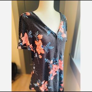 NWOT Asos floral blouse short sleeve size 2